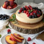 Summer Berry and Peach Cheesecake Recipe