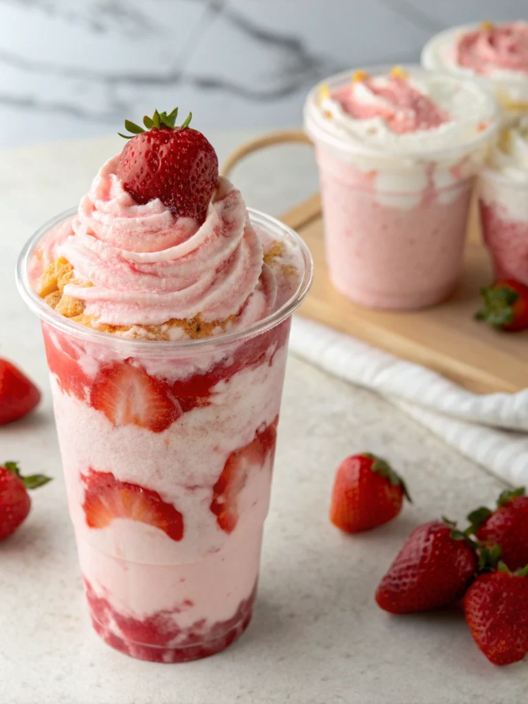 TikTok Famous Strawberry Cloud Cake