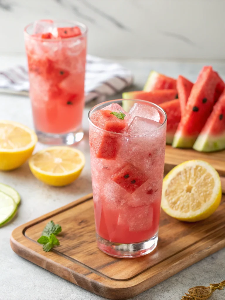 Watermelon Lemonade Without Added Sugar