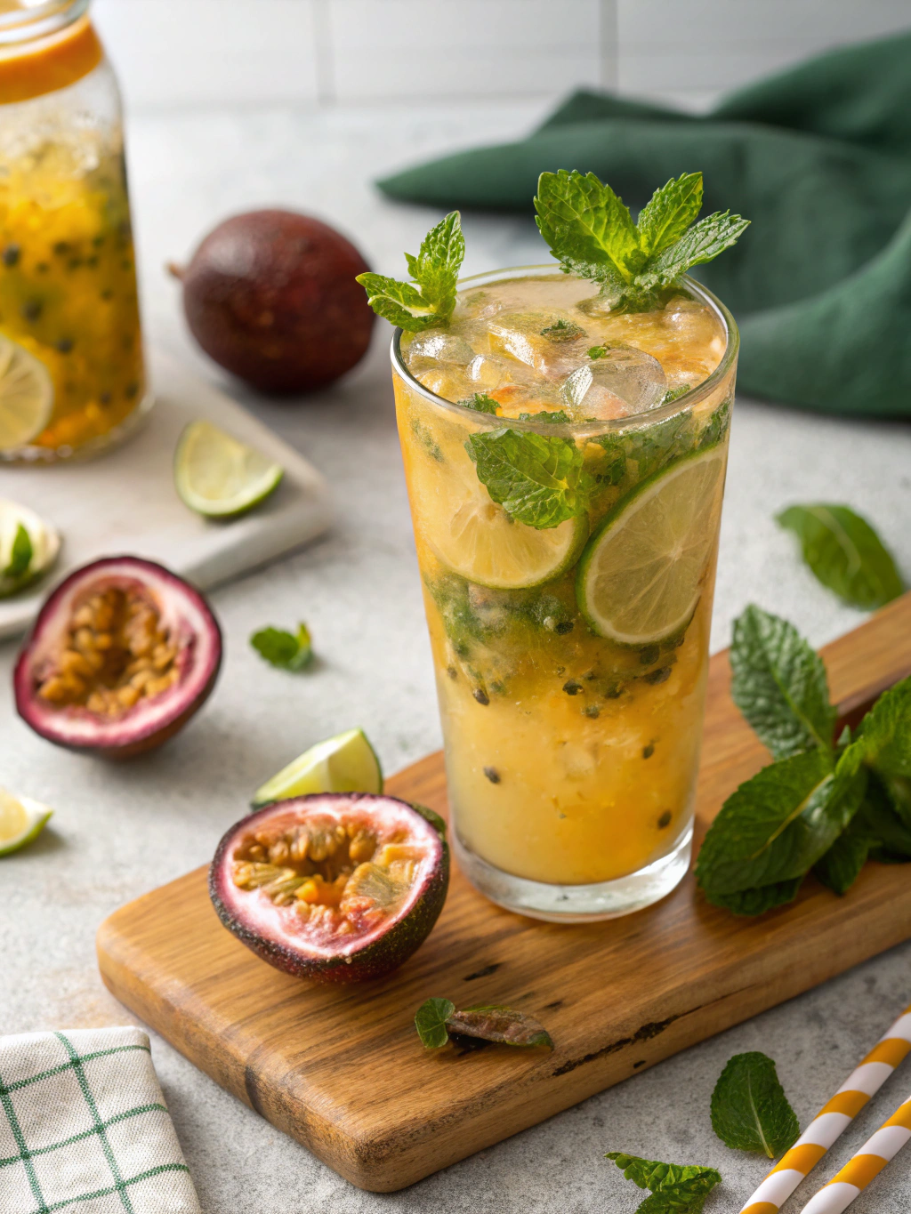 passion fruit mojito mocktail