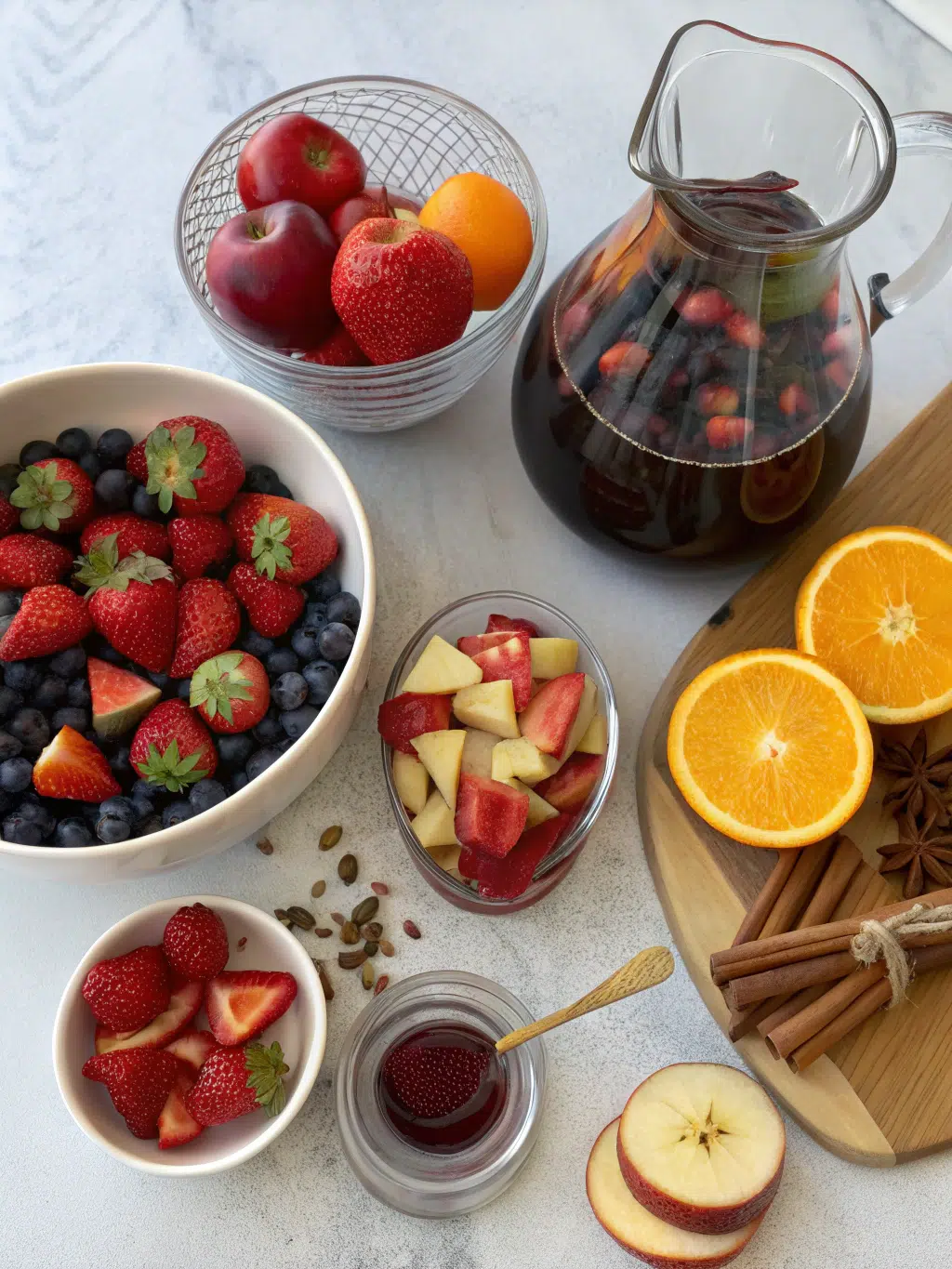 Berry-Forward Red Sangria Ingredients