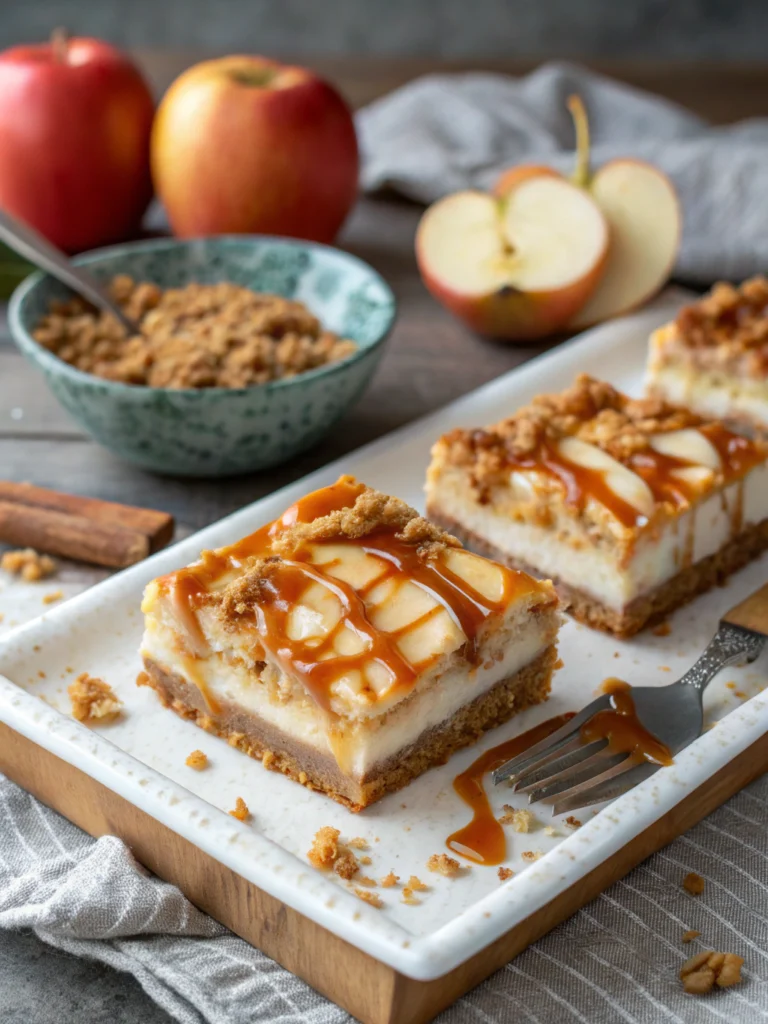 Caramel Apple Cheesecake Bars