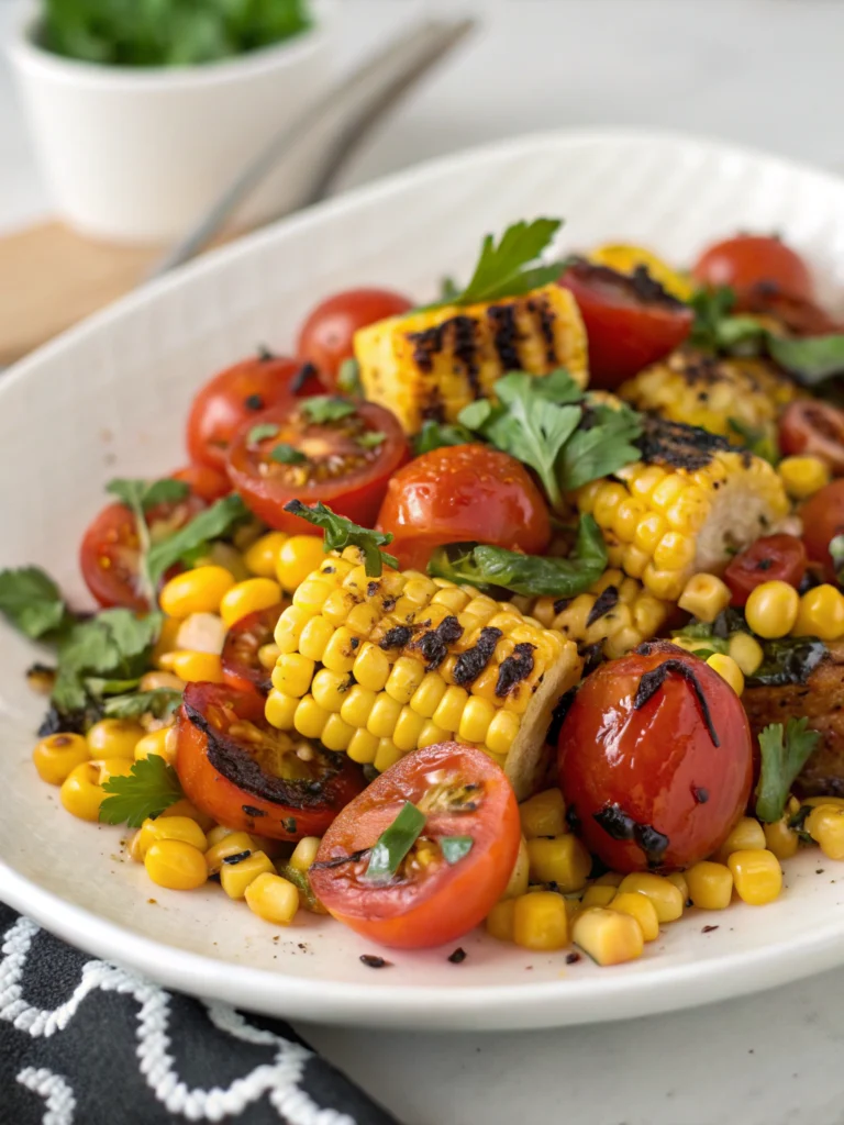 Charred Corn & Cherry Tomato Salad