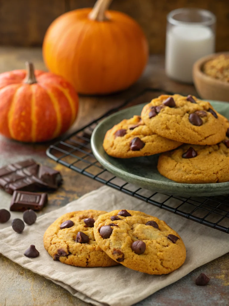 Classic Pumpkin Chocolate Chip Cookies