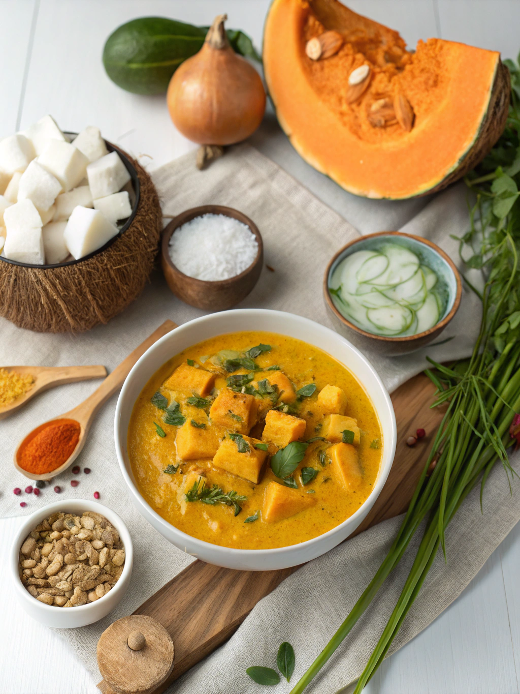 Ingredients for Coconut Pumpkin Curry