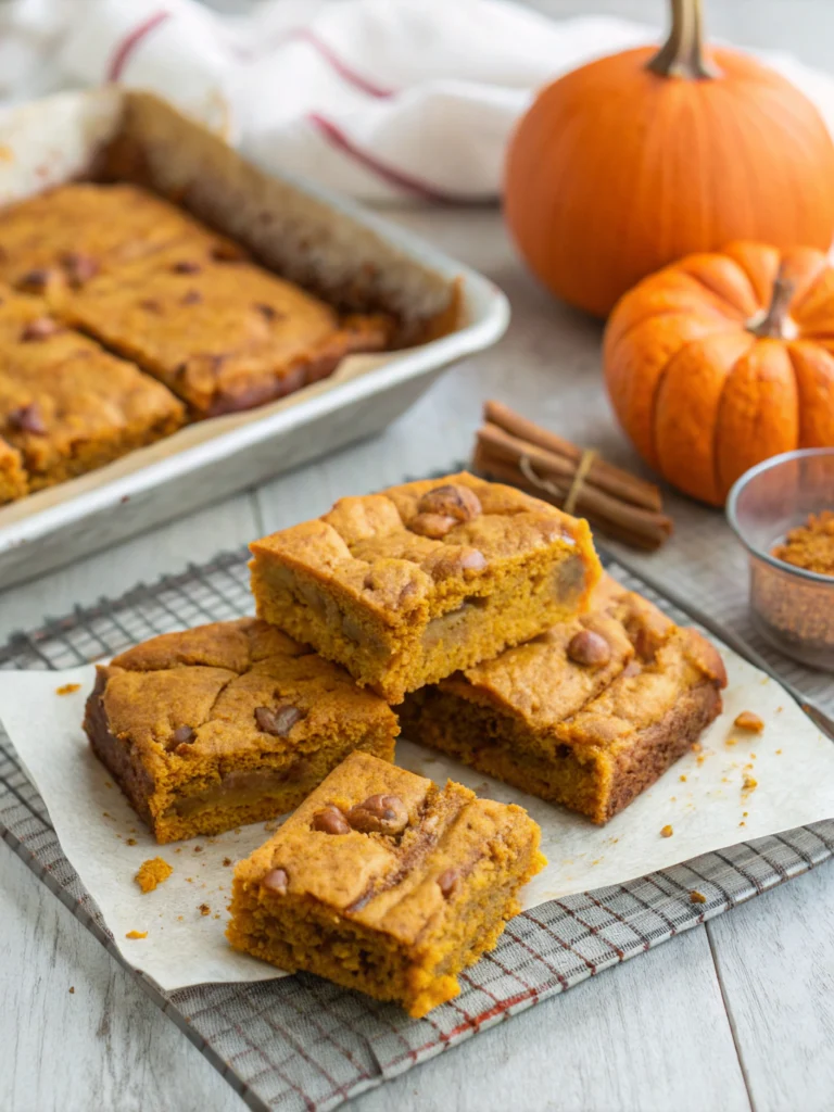 Cool Pumpkin Blondies