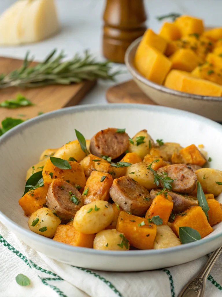 Creamy Butternut Squash Gnocchi with Sausage Recipe
