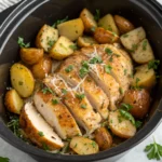 Crockpot Garlic Parmesan Chicken And Potatoes