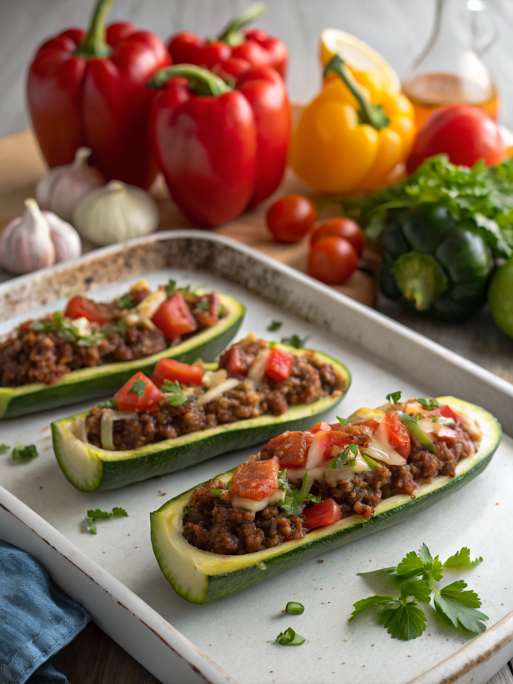 Easy Ground Beef Zucchini Boats: 5 Steps to a Delicious, Healthy Meal 3 Easy Ground Beef Zucchini Boats Ingredients