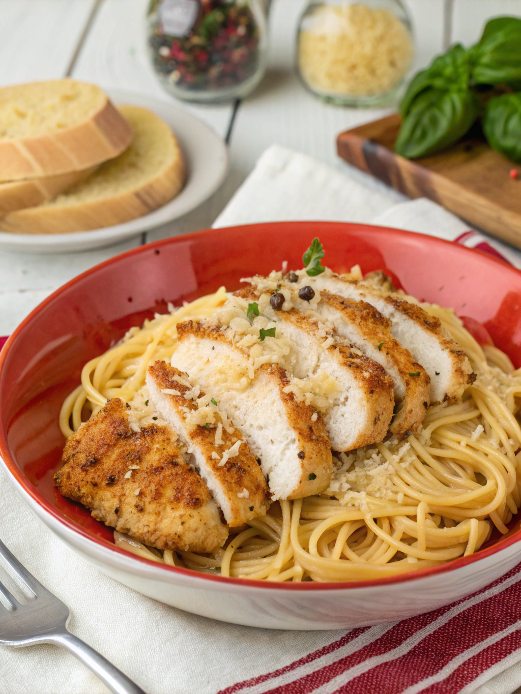 Easy Parmesan Chicken Pasta