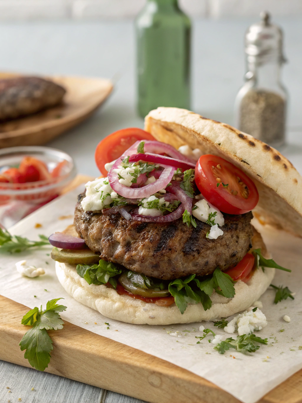 Greek Lamb Burger