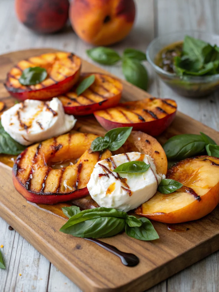 Grilled Peach Burrata Salad