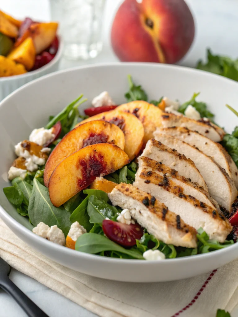 Grilled Peach Chicken Salad