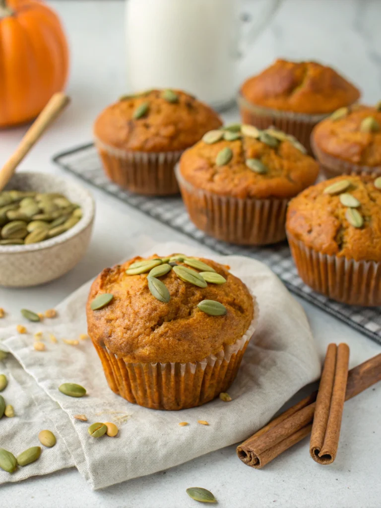 Healthy Greek Yogurt Pumpkin Muffins