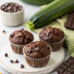 Healthy & Moist Chocolate Zucchini Muffins