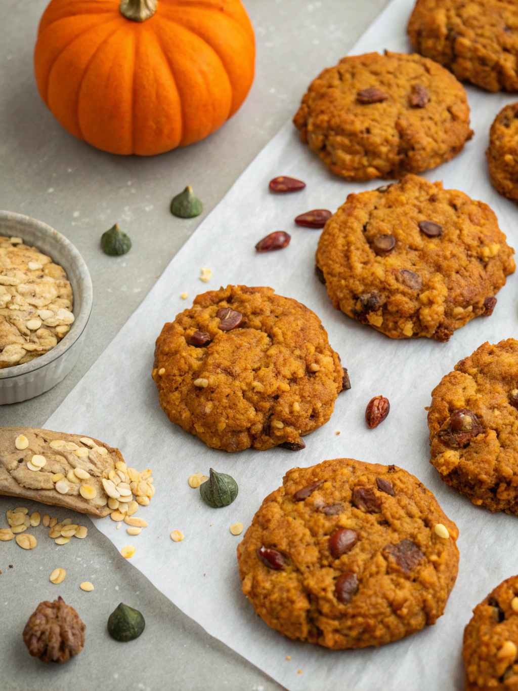 Healthy Pumpkin Oat Cookies