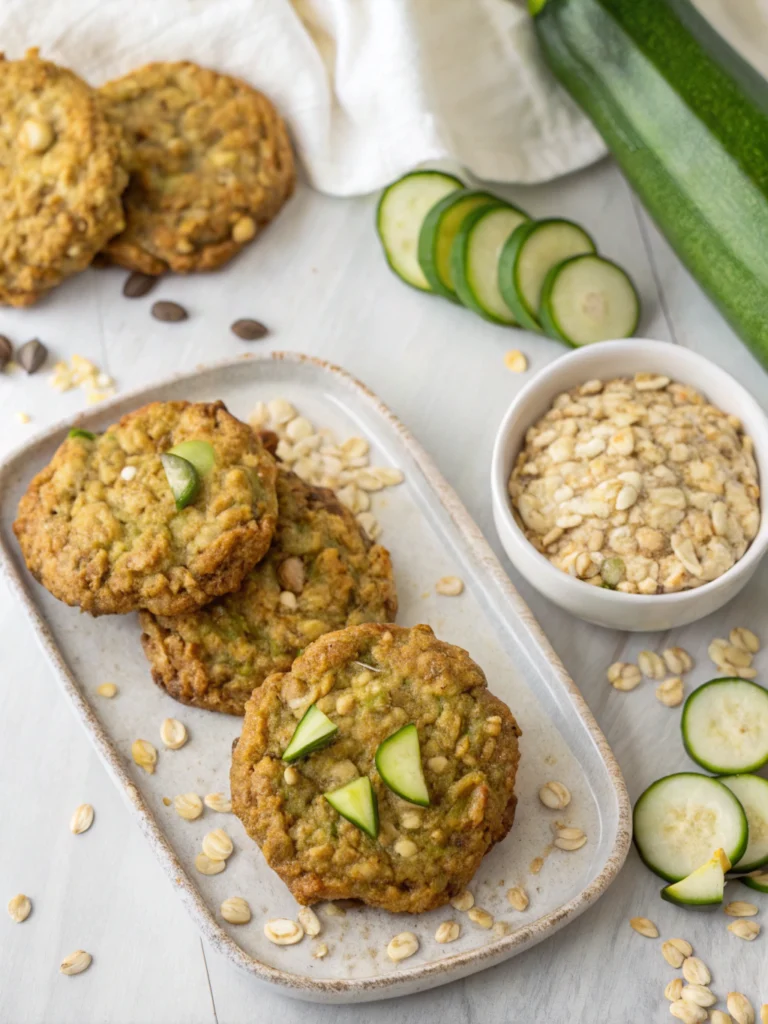 Healthy Zucchini Oatmeal Cookies