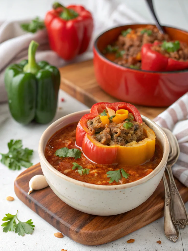 12 Nourishing Soup Recipes That Support Weight Loss — Hearty, Healthy & Easy! 11 High Protein Stuffed Pepper Soup