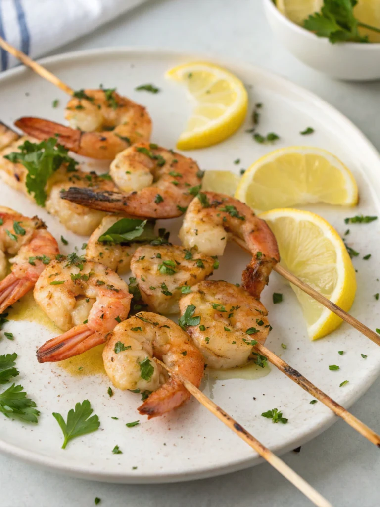 Lemon Herb Grilled Shrimp Skewers