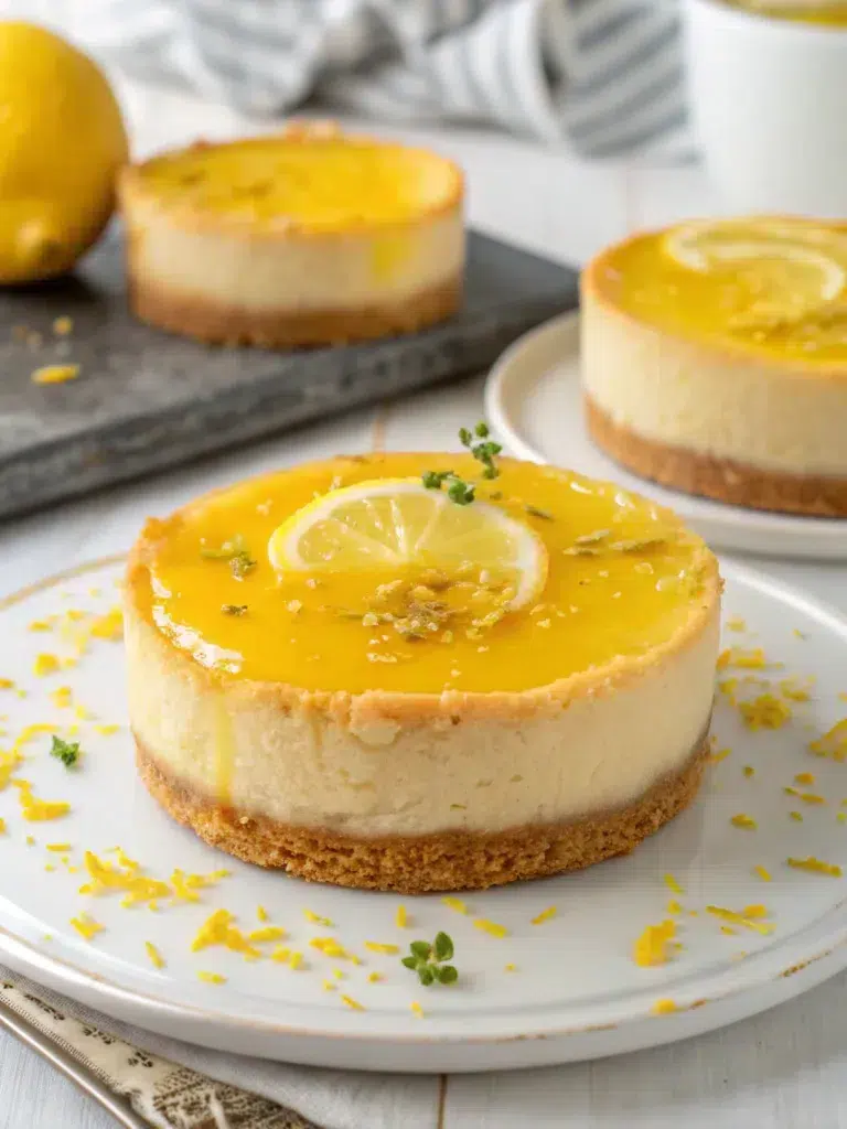 Mini Lemon Cheesecakes