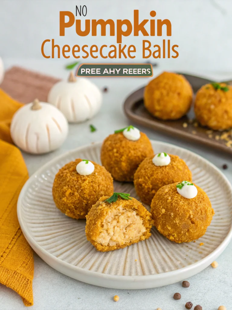 No Bake Pumpkin Cheesecake Balls