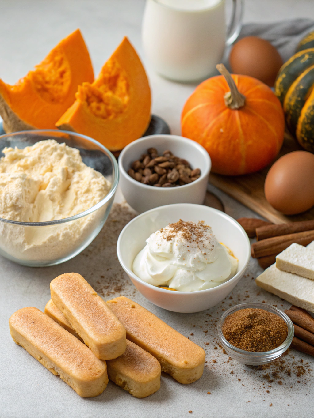 No-Bake Pumpkin Tiramisu Ingredients