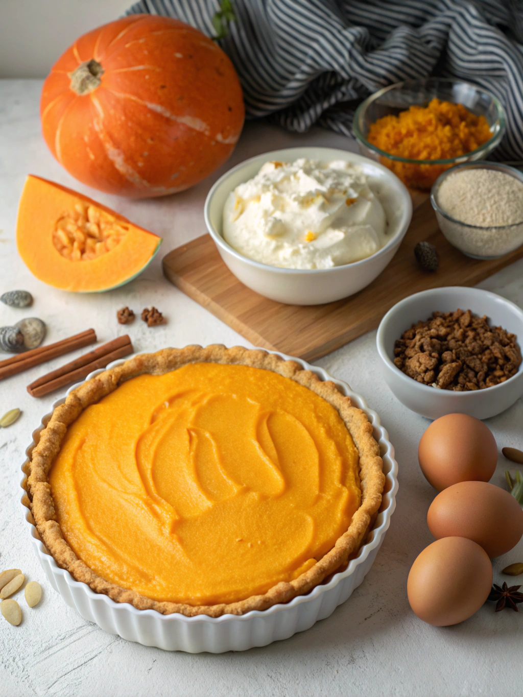 Pumpkin Mousse Pie Ingredients