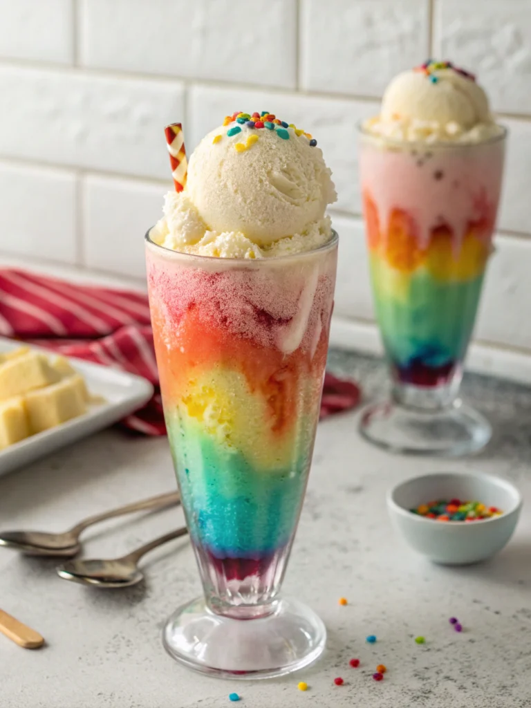 Rainbow Cream Soda Float