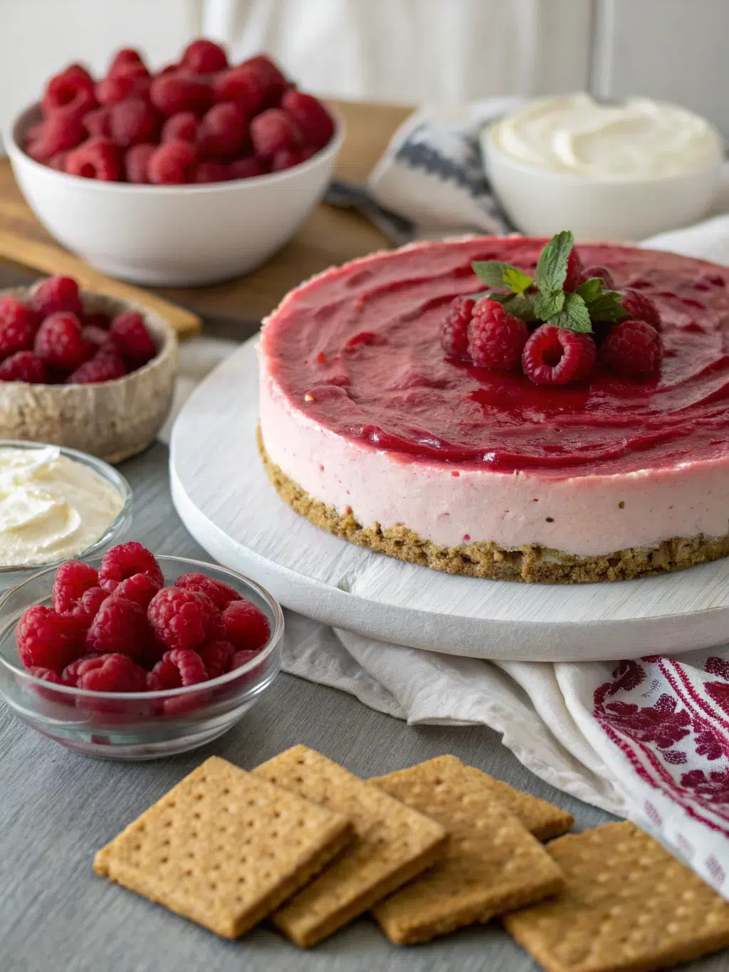 Raspberry Cheesecake No Bake Delight: 5 Easy Steps to Bliss! 3 Raspberry Cheesecake No Bake Delight: 5 Easy Steps to Bliss!