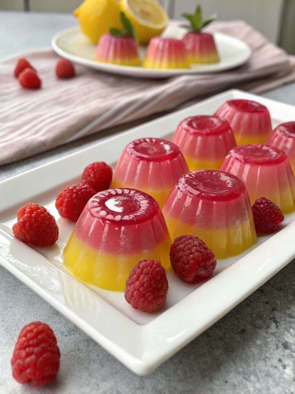 Raspberry Lemonade Jello Shots