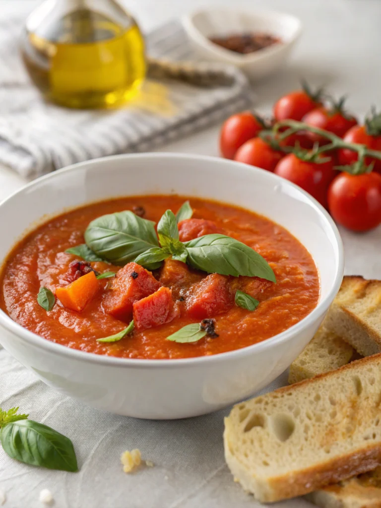 12 Nourishing Soup Recipes That Support Weight Loss — Hearty, Healthy & Easy! 5 Roasted Tomato Basil Soup