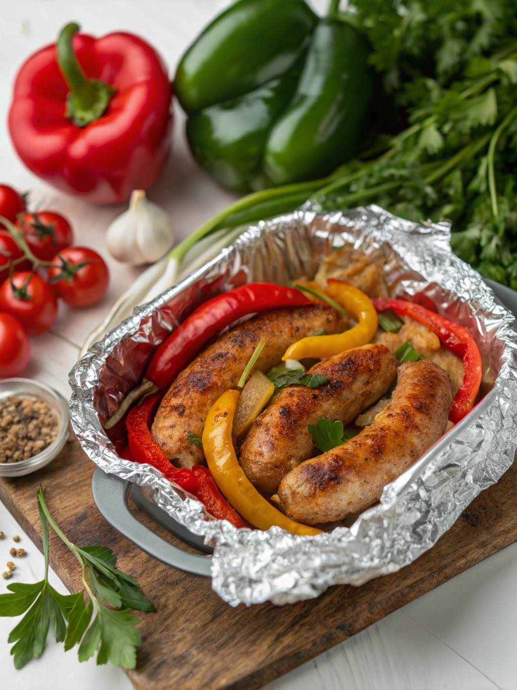 Sausage and Peppers Foil Pack Ingredients