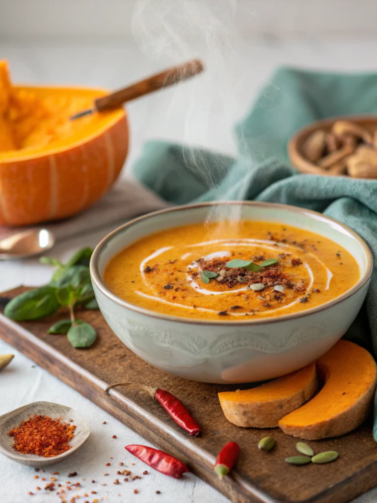 12 Nourishing Soup Recipes That Support Weight Loss — Hearty, Healthy & Easy! 8 Spicy Butternut Squash Sweet Potato Soup