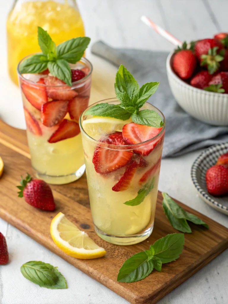 Strawberry Basil Lemonade