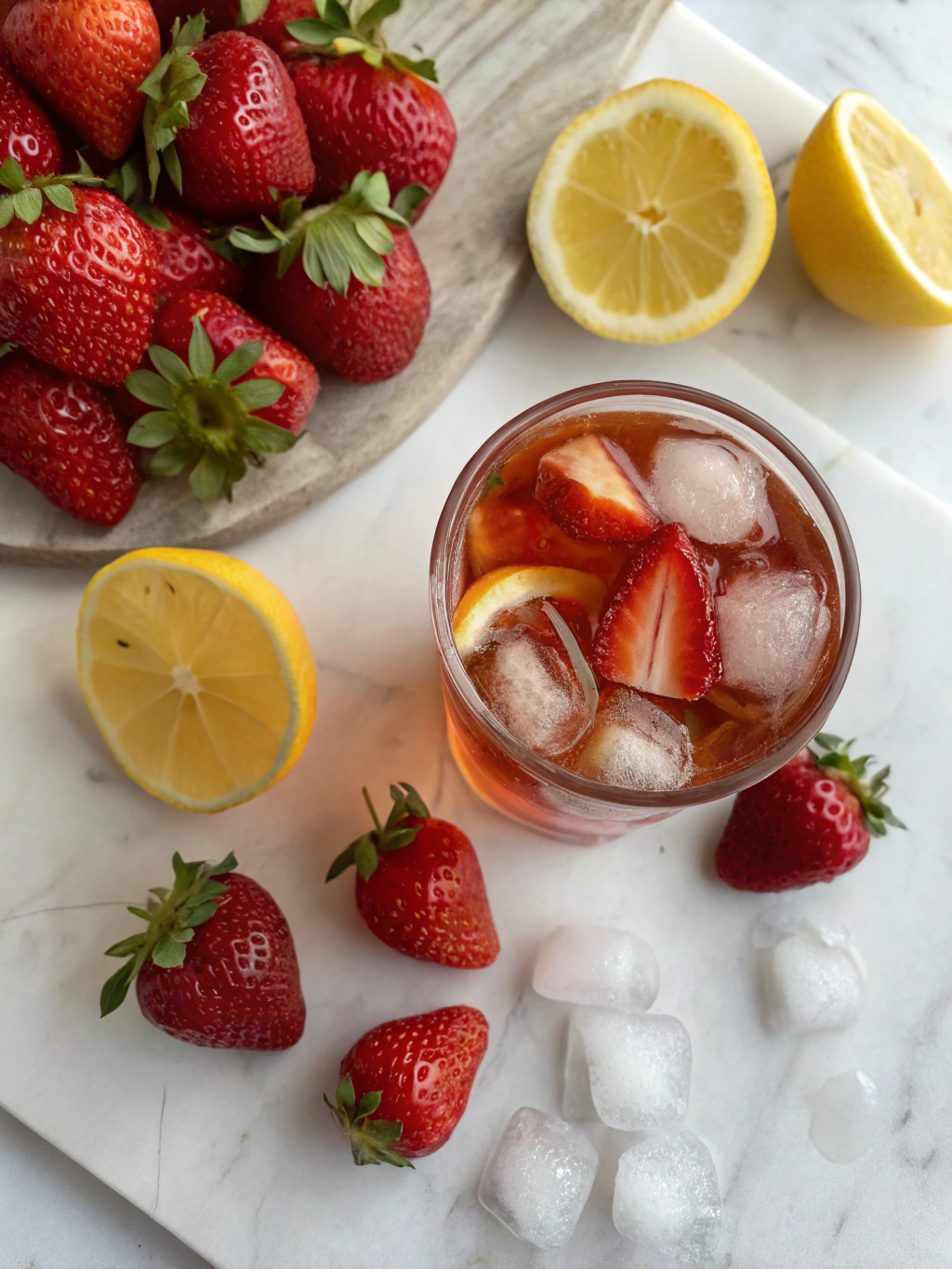 Ingredients for Strawberry Iced Tea