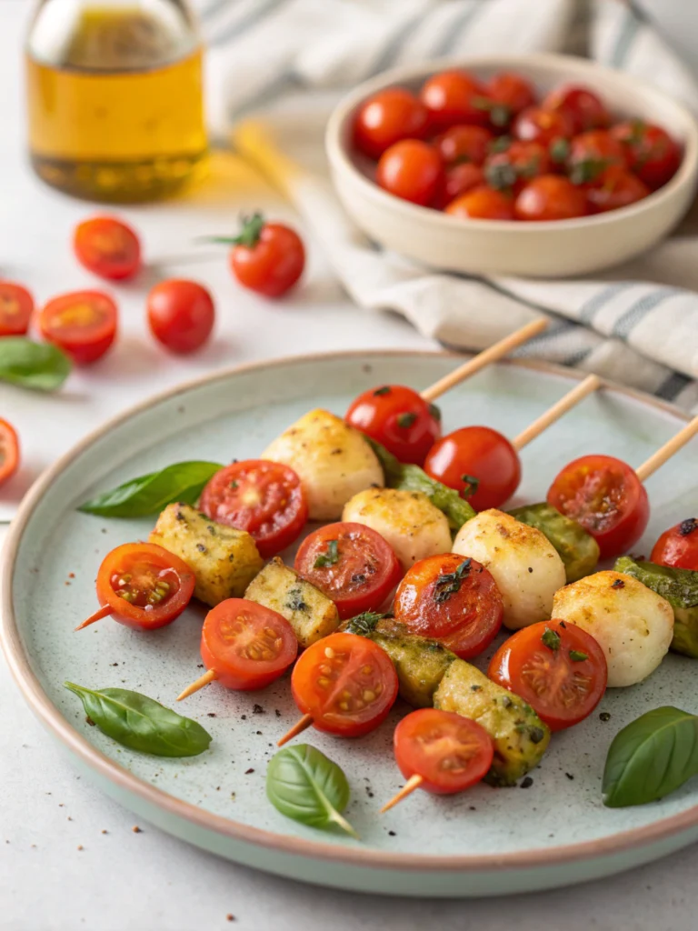 Tomato Gnocchi Kebabs