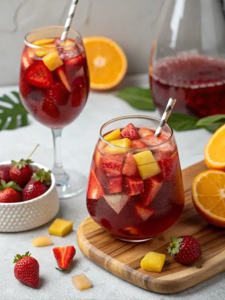 Tropical Cocktails: 30 Irresistible Recipes to Sip Under the Sun 9 Tropical Red Sangria