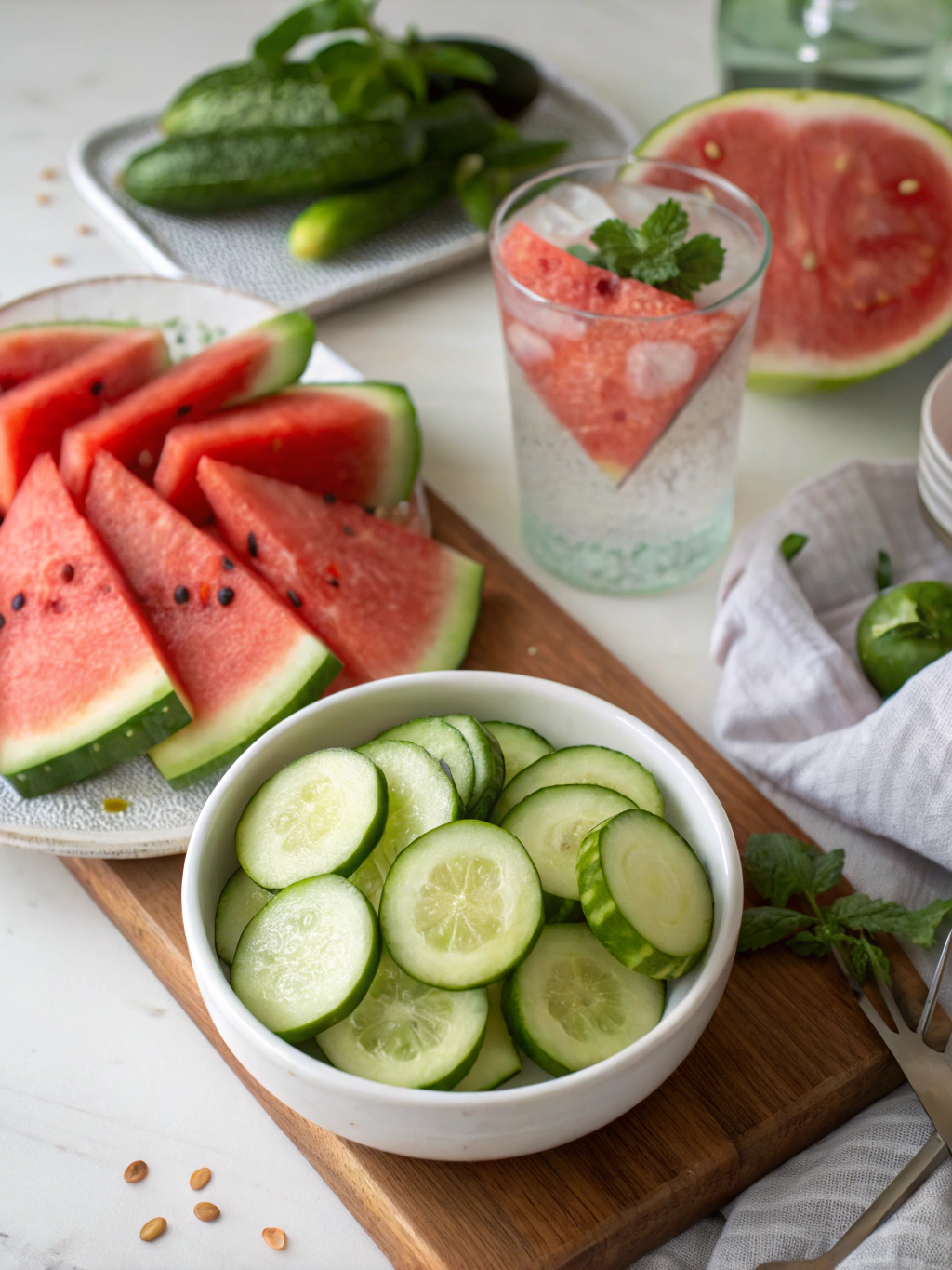 Watermelon Cucumber Cooler Ingredients