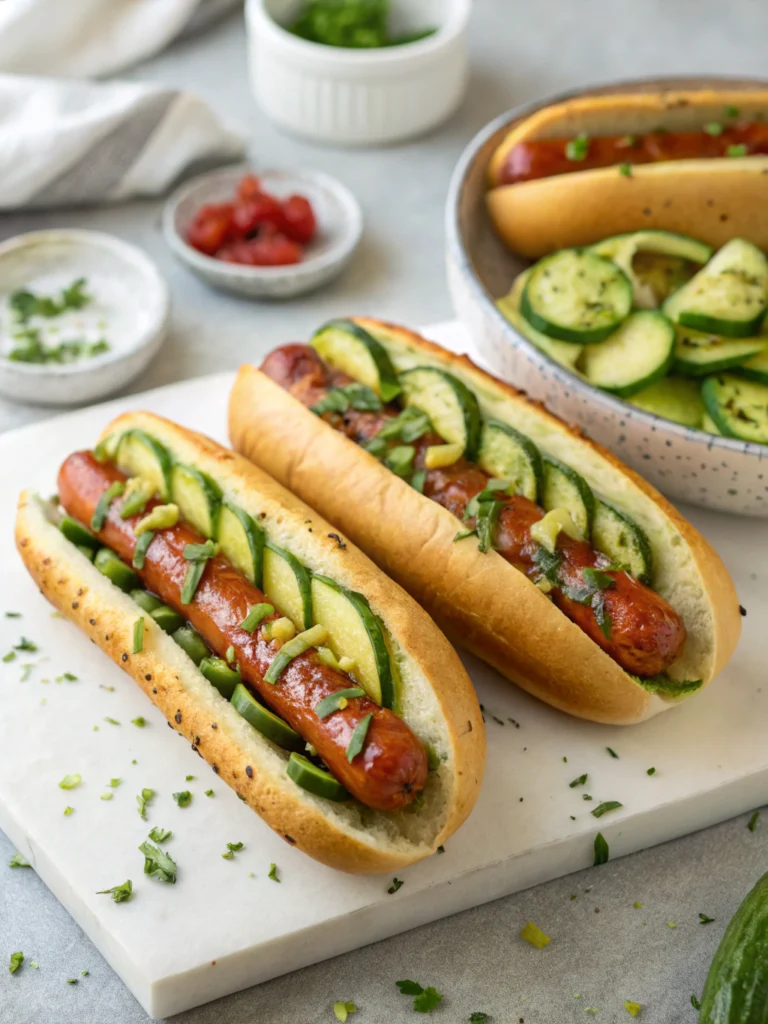 Zucchini Bun Hot Dogs