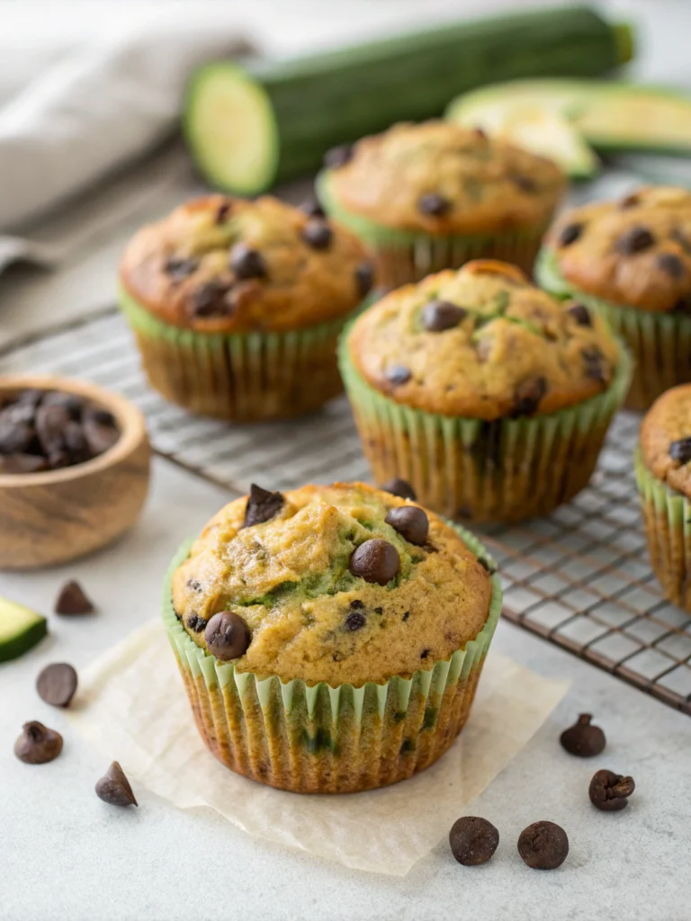 Zucchini chocolate chip muffins