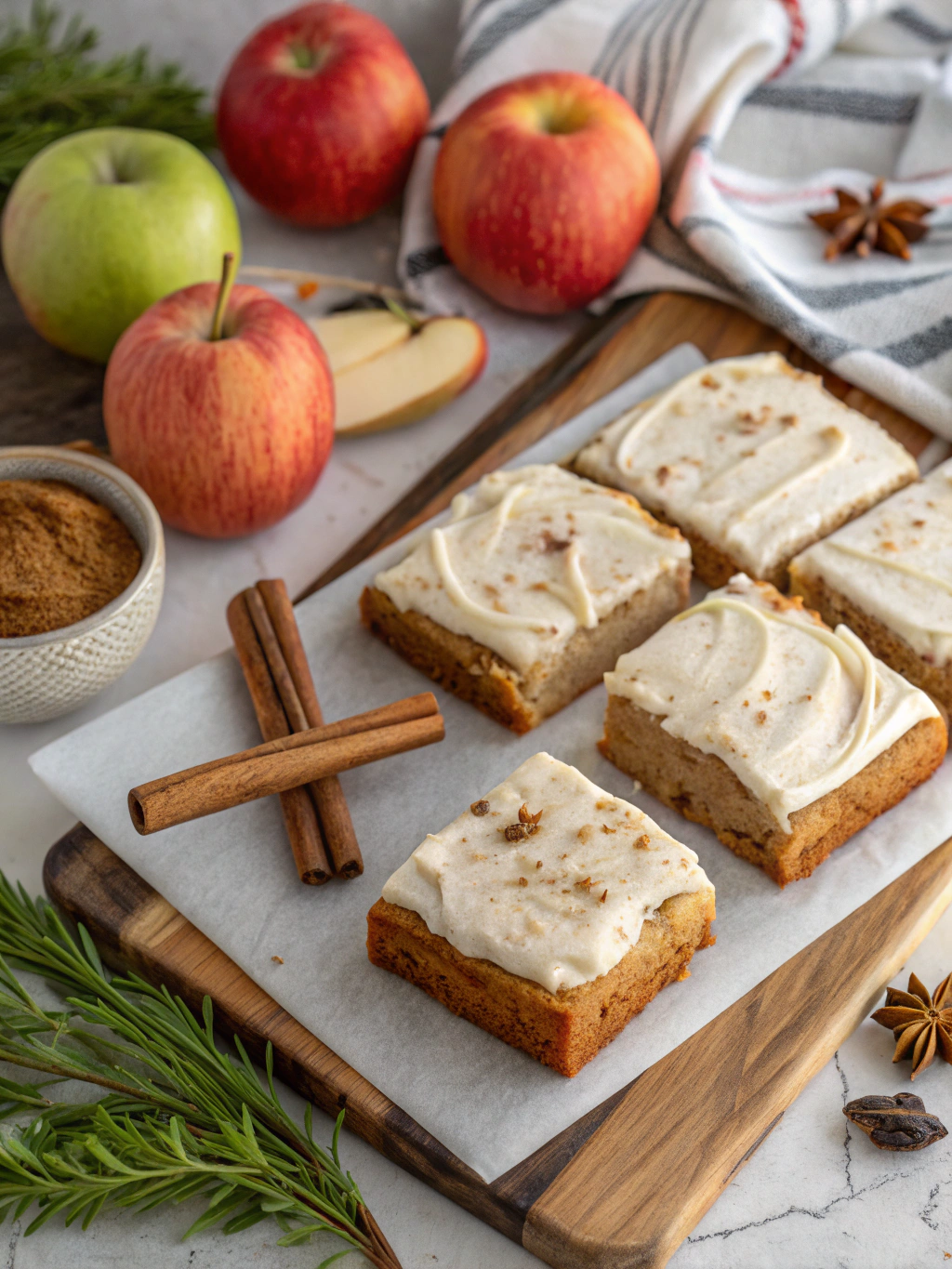 How to Bake 7 Irresistible Apple Cinnamon Blondies with Maple Cream Cheese Frosting