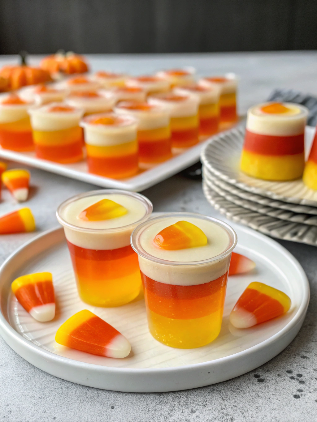 Candy Corn Jello Shots
