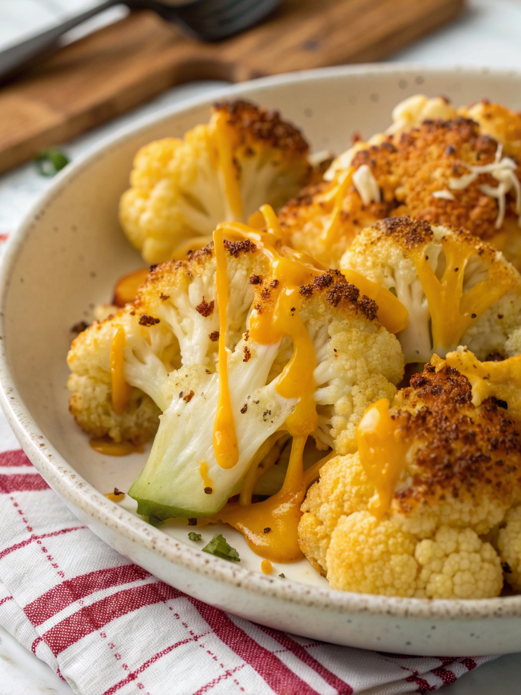 Cheesy Roasted Cauliflower