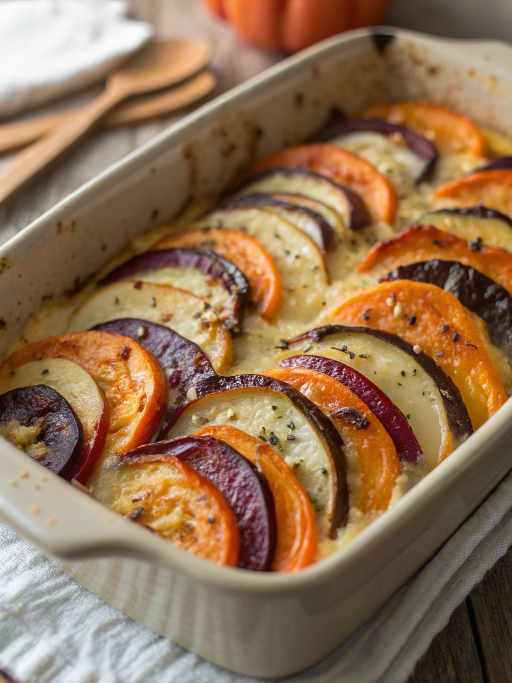Cheesy Root Vegetable Gratin