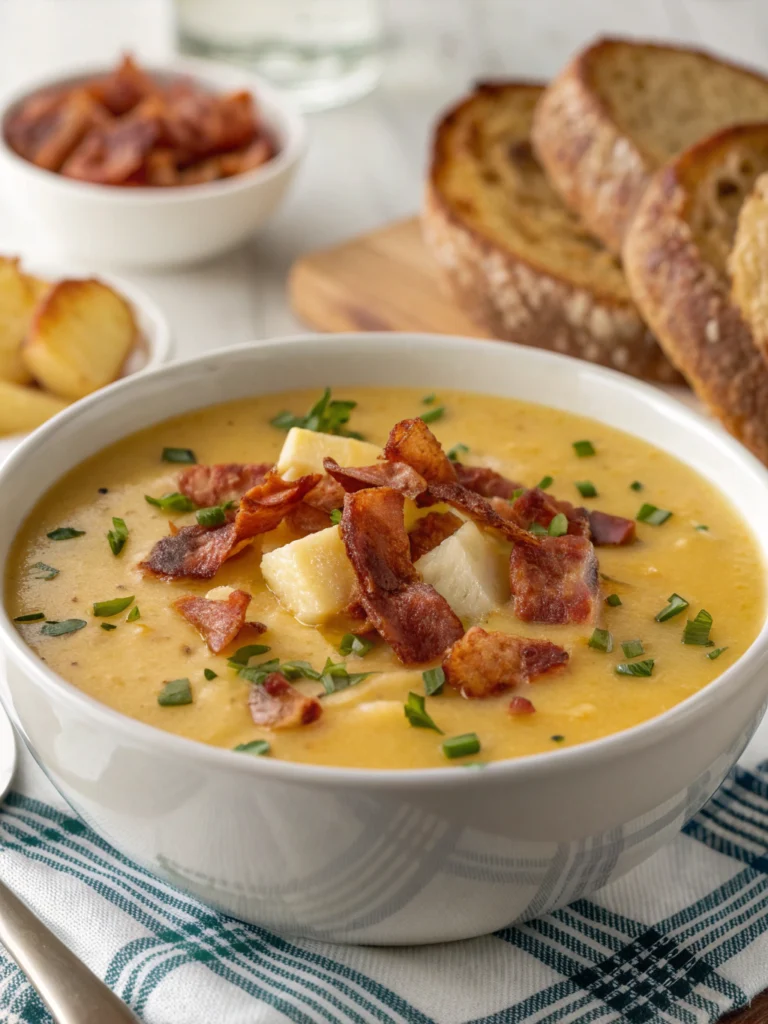 Cozy Baked Potato Soup with Crispy Bacon