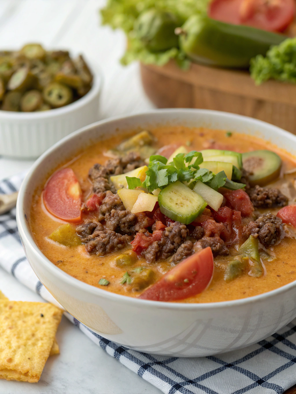 Crockpot Cheeseburger Soup