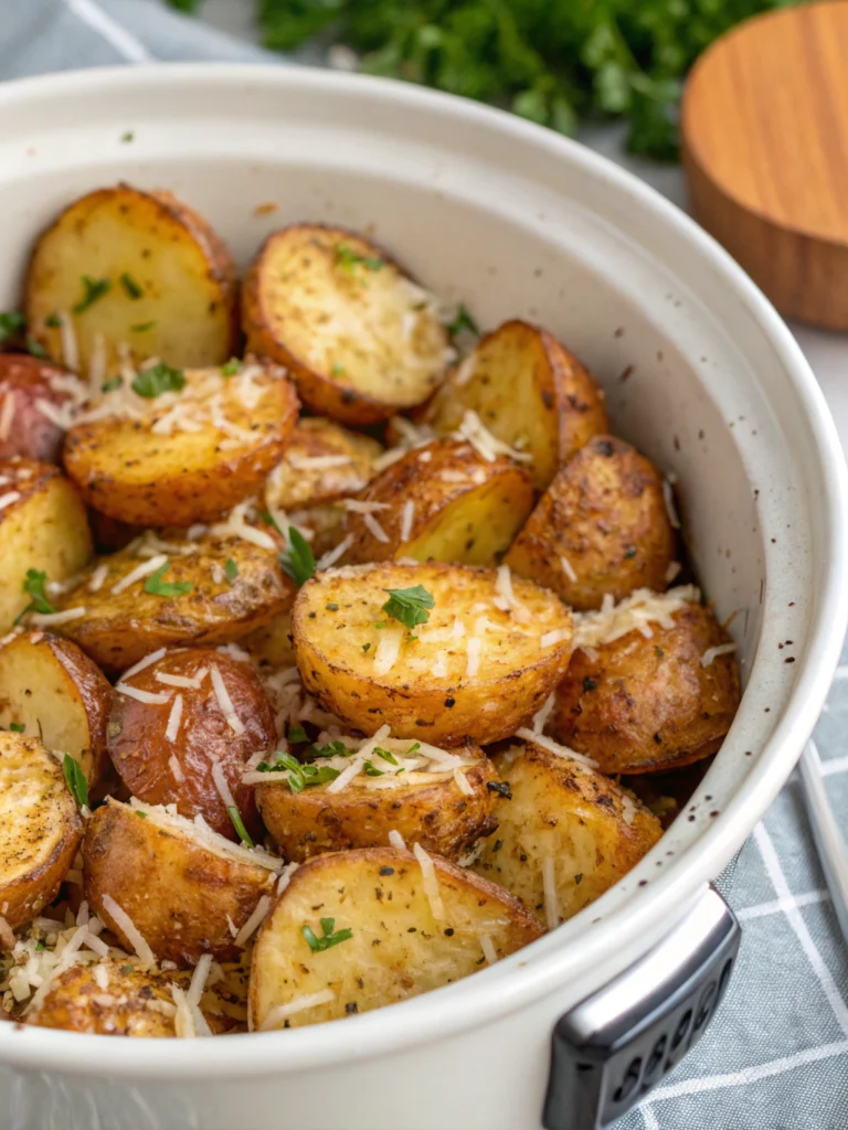 Crockpot Parmesan Roasted Potatoes