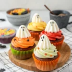 Easy Halloween Ghost Cupcakes