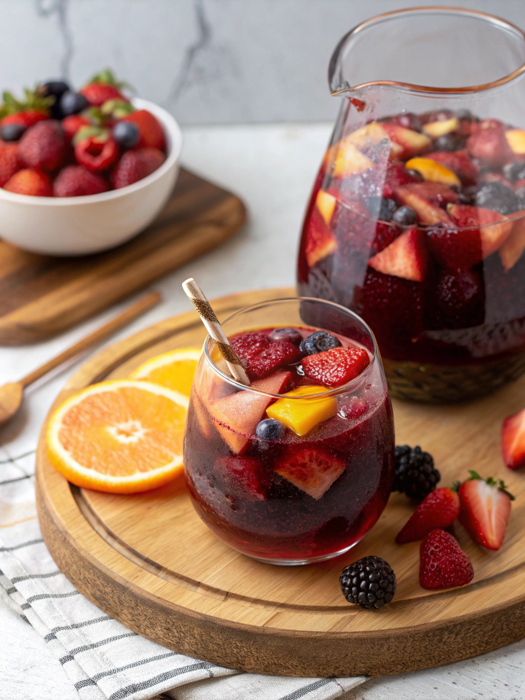 Easy Red Sangria with Brandy