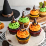 Easy Witch Hat Cupcakes for Halloween
